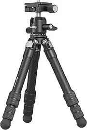 SmallRig Carbon Fiber Mini Desktop Tripod, 15.5'' / 39.5cm Compact Pocket Tabletop Tripod Kit with 360° Ball Head, Built-in QR Plate for Arca, Ball Head Capacity 3kg / 6.6lb for Cameras, DSLRs, Lenses