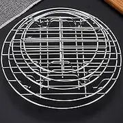 Wotermly 5 Pack Round Cooling Racks Set, 6, 7, 8, 9, 10 inch Air Fryer Rack Steamer Rack Baking Rack Stainless Steel Cake Pan for Baking Canning Cooking Lifting Food in Pots