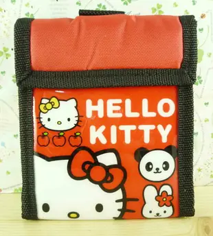 【震撼精品百貨】Hello Kitty 凱蒂貓-凱蒂貓皮夾/短夾-紅附扣 震撼日式精品百貨