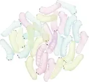 BESPORTBLE Glow-in-The-Dark Mini Worm Ornaments Resin Worm Figures Small Statues for Outdoor Toys Garden Decor