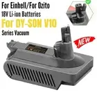 Adapter For Einhell For OZito18V Battery Convert To For Dyson V10 Vacuum Cleaner