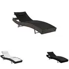 Sun Lounger with Pillow Patio Day Bed Garden Outdoor Furniture Rattan vidaXL