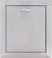Midland Style Stainless Steel Trash Chute Door - Noiseless Self Closing Bottom Hinged Fire Rated & UL Approved (15" X 18") by Oswald Supply