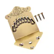 Bronze 8 String Mandolin Tailpiece Feather Pattern Metal Mandolin Music Part