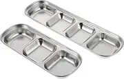 Gatuida 2Pcs Multi Grid Pet Feeding Trays Durable Fodder Plates for and Cats Pet Accessory for and Treats