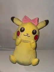 NWT - Japan Pokemon Girlish PIKACHU Big Plush Doll 12.5" BANPRESTO Ribbon Bow