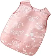 PEPLAYTAL Smock Bib Sleeveless Apron for Home Nursery School Lightweight Easy to Clean for Drooling Teething Eating for Months