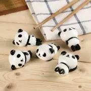 5Pcs Cute Panda Ceramic Chopstick Rack Fork Rest Decorative Kitchen Tableware