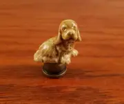 Cocker Spaniel Dog Puppy Lamp Finial Shade Topper Ceramic England Vintage