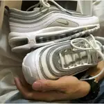 NIKE AIR MAX 97 灰白 全白 白 白彈 3M 反光 男女 921826-105 慢跑鞋