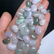 10pcs Real Grade A Natural Jade Jadeite Lucky Ruyi Bean Loose Beads For Diy