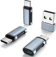 Lightning to USB C Adapter, 3 Pack Lightning Female to USB C Male Adapter and 1 Pack USB C to USB, Converter Data Transfer & Fast Charging for iPhone 15/15 Plus/15 Pro Max, iPad - Not Support OTG.