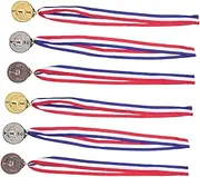 BRIGHTFUFU Medals for Boys and Girls 6pcs Metal Medals Set Elegant Design for Sports Academic Achievements