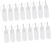 NUSITOU 16pcs Oil Bottle Squeeze Bottles Applicator Bottle Glue Dispenser for Crafts Squeeze Bottle with Glue Dispenser Applicator Empty Glue Bottles with Tip White Plastic