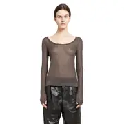 [LEMAIRE] LEMAIRE WOMAN BROWN T-SHIRTS & TANK TOPS Brown