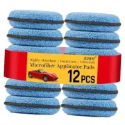 12 Pack Microfiber Foam Car Wax Applicator Pad - Foam Applicator Pads Blue