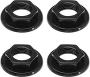 SING F LTD 4Pcs Sink Tap Back Nut 1/2" BSP Plastic Back Nuts Accessories for Bathroom Basin Taps Mixers Round Faced Flanged Back Nuts Home Tools Black