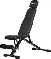 Centra Adjustable Weight Bench,300KG Fast Folding Incline Decline Flat Bench,Workout Bench with Adjustable Levelling Knobs,Adjustable Neck Pillow,Gym Equipment Home Workout
