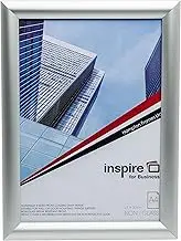 SNAPA4S Snap Aluminium Brushed Silver A4 (21x30cm) Poster Certificate Display Picture Photo Frame A4 Snap Frame PACK OF 10