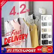 Retractable Clothesline 4.2M Long Non Sagging Outdoor Clothes Line Heavy AF