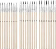 30pcs Paint Brush with Fine Detail, #0#00#00#000 Precision Miniature Detailed Paint Brushes Tiny Liner Brush for Microfigures Models Art Oil Watercolor Acrylic Painting (Wood Color)