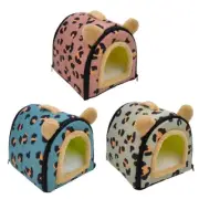 Small Animals Warm Bed Hideaway Tent House Winter PlayTube Scratchproof Cushion