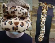 Plush 3D LEOPARD / CHEETAH MASK & TAIL SET Dress ups Costume Halloween Book Week