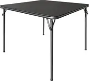 KAIHAOWIN Folding Table (Black Folding Table (85x85cm))