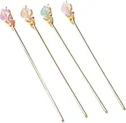 4PCS Chinese Style Hair Stick, Long hair Metal Hair Pins, Metal Hanfu Chinese Style Hair Stick, Vintage Hair Sticks for Women, Hair Forks Hair Chopsticks