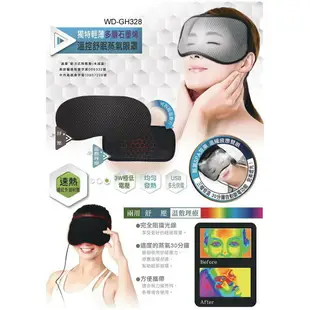 晶晏動力式熱敷墊-石墨烯溫控熱敷WD-GH328熱敷眼罩
