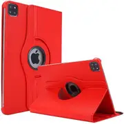 For Apple iPad Pro 12.9 inch 2022 6th Gen /2021 5th Gen Cover, iPad Pro 5th Generation 2021 Leather Smart 360 Rotate Flip Stand Case Cover (Red)