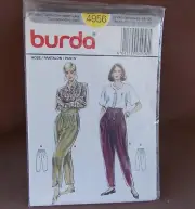 Burda Ladies Pants Sizes 8-20 Uncut Pattern 4956