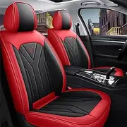 DENGFU Car Seat Covers Universal Set for Renault Duster Latitude Clio Sandero Koleos Kadjar Logan Talisman Espace Kangoo Laguna Car Accessories Black Red