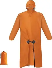 [Generic] Hooded Rain Poncho for Adults Lightweight Rain Coat with Sleeves for Hiking Camping Backpacking