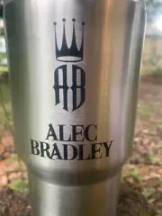 Alec Bradley Cigar 32oz Tumbler Glass Cup Mug with Lid FREE Hygrometer 32 Ounce