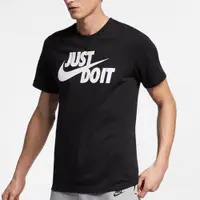 在飛比找PChome24h購物優惠-NIKE 短T NSW TEE SWOOSH 黑 白 JUS