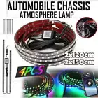 120+150cm RGB LED Underglow Body Neon Light Kit App Under Car Tube Strip Glow AU