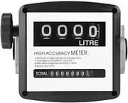 Gyorwst Mechanical Fuel Gauge 4-Digit Fuel Flow Mechanical Fuel Flow Meter 25Mm (1 inch Internal Thread) 5-30 GPM/20-120L/Min