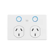 DETA White Gloss Grid Connect Smart Double Touch Power Point