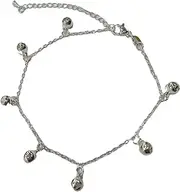 [Generic] Little Bells Bracelet for Women Silver Ankle Bells Bracelets Silver Adjustable Bells Chain Bracelet Bells Anklet Jewelry