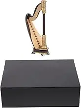 GARIOUANS 1 Set Harp Model Ornament Musical Instruments Musical Instrument Model Decoration Mini Harp Decoration Musical Instrument Ornament Harp Desktop Decor Body (Wooden)