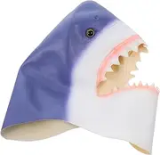 [LOPUNER] Chic Shark Head Costume Mask Animal Headgear for Halloween Parties Cosplay Themed Events Scary Shark Design for Fun Photo Props Exciting Atmosphere