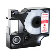 1× Red on Clear label tape 12mmx7m For DYMO D1 45012 LabelManager 100 120P 150