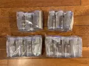 VINTAGE Glass Apothecary Spice Jars & Plastic Stopper Top Lot