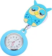 [SAFIGLE] Nurse Pocket Watch Clip-on Watch Brooch Pocket Watch Watch with Second Hand Cute Pocket Watch Fob Watch Hanging Watch Fashion Nurses Watch Stretchable Watch Clasp Watches Blue