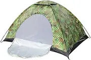 Camo Tent, Waterproof 2 Person Dome Tent with Mesh Skylight, Mesh Door and Carry Bag for Camping Travel Trekking Hiking