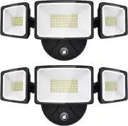 Onforu 60W LED Dusk to Dawn Outdoor Lighting, 2 Packs 6000LM Exterior Black