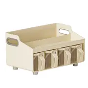 Kitchen Pull Type Seasoning Box Spice Bottle with Handle Spoon Storage Vertical and Horizontal Seasoning Storage