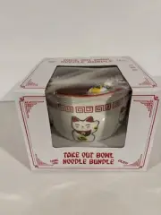 TAKE OUT BOWL Noodle Bundle * Ceramic Bowl &Spoon, Chopstick & Chopstick Holder