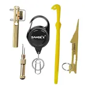 Fishing Line and Hook Knot Tying Tool Kit 3 Knot Tyers with Zinger Retractor